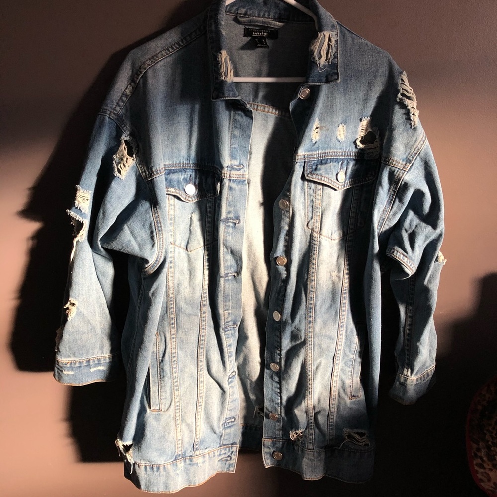Long denim jacket